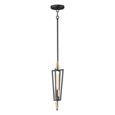 Maxim Wings 4 3/4" Wide Black And Satin Brass Mini Pendant