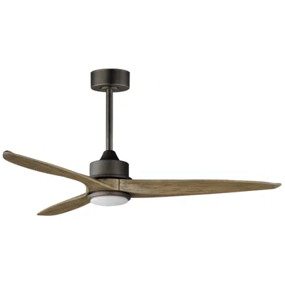 Maxim Woodwind 52" Charcoal Bronze Solid Wood Blade Fan W Led Light Ki