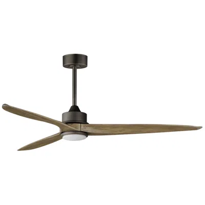 Maxim Woodwind 72" Charcoal Bronze Solid Wood Blade Fan W Led Light Ki