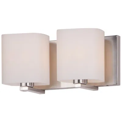 Maxim Wrap 5 3/4" High Satin Nickel 2-light Wall Sconce