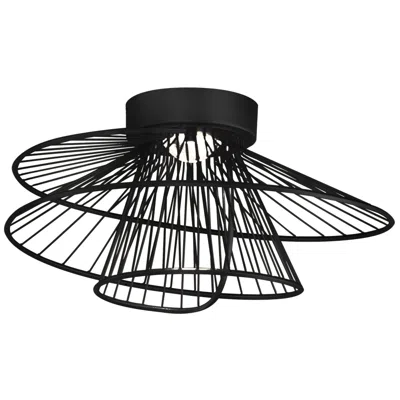 Maxim Zeta 1-light 20" Wide Black Flush Mount