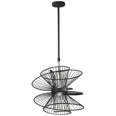 Maxim Zeta 2-light 20" Wide Black Pendant Light