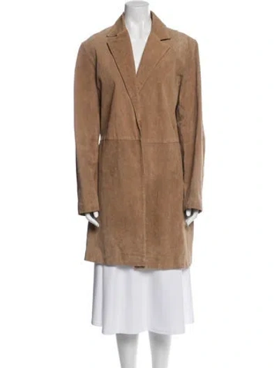 Pre-owned Maxima Leather Blazer In Brown