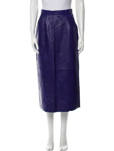 Pre-owned Maxima Midi Length Skirt In Blue