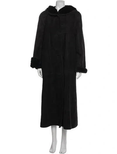 Pre-owned Maximilian Alta Moda Faux Fur Coat In Black