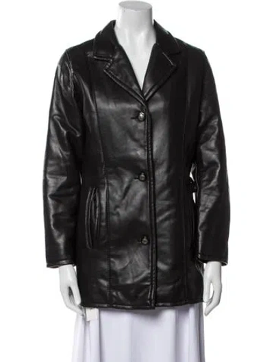 Pre-owned Maximilian Alta Moda Pvc Biker Jacket In Black