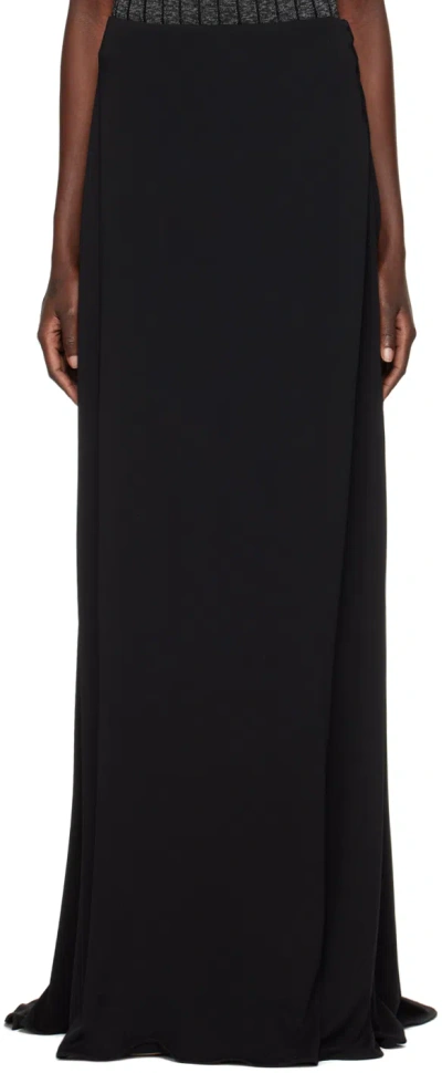 Maximilian Davis Black Full-length Draped Skirt