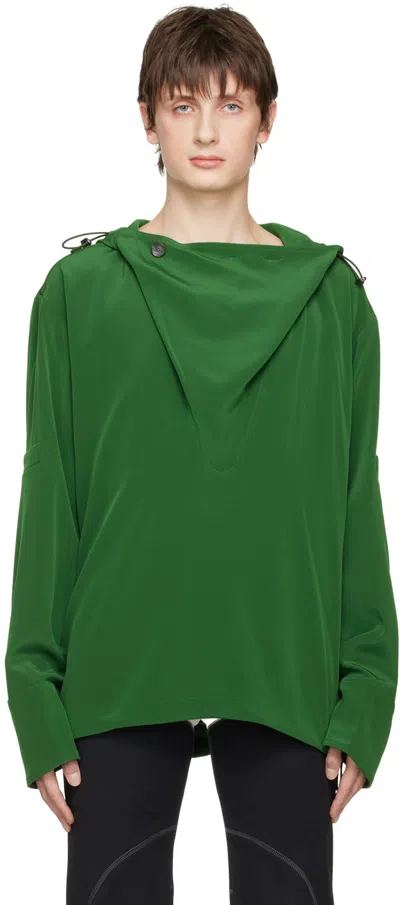 Maximilian Davis Green Blake Hoodie In Forest Green