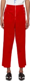 Maximilian Davis Red Spain Trousers In Klaxon Red