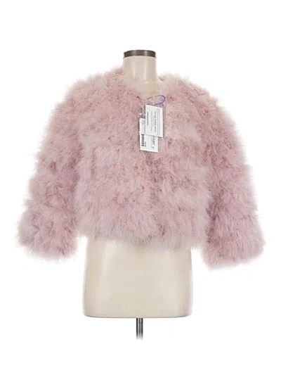 Maximilian Faux Fur Jacket In Pink