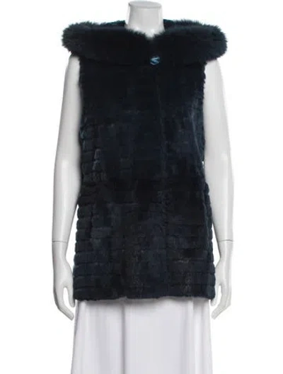 Pre-owned Maximilian Fur Jacket In Blue