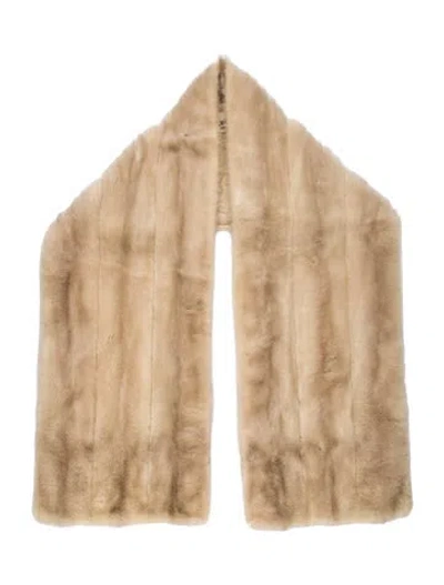 Pre-owned Maximilian Fur Stole In Neutrals