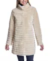 Maximilian Grooved Shearling Jacket In Cream