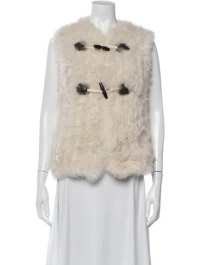 Pre-owned Maximilian Lamb Leather Vest In Neutrals