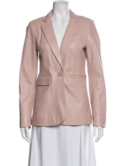 Pre-owned Maximilian Leather Blazer In Pink