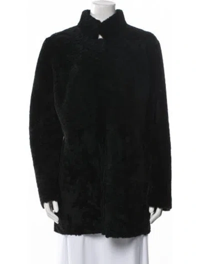 Pre-owned Maximilian Leather Coat In Black