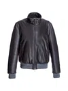 Maximilian Men's Reversible Leather Jacket In Black