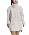 Maximilian Mixed-media Shearling Coat With Zipper Trim In Beige