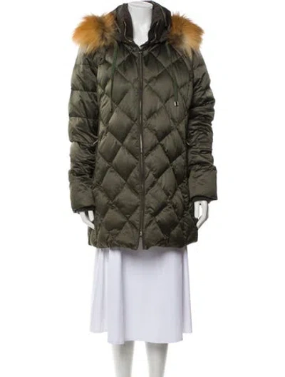 Pre-owned Maximilian Parka In Green