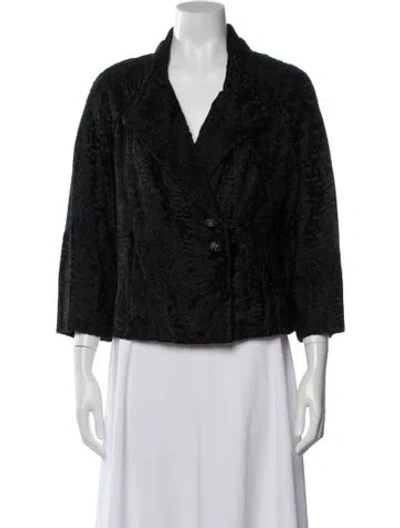 Pre-owned Maximilian Patterned Jacket In Black
