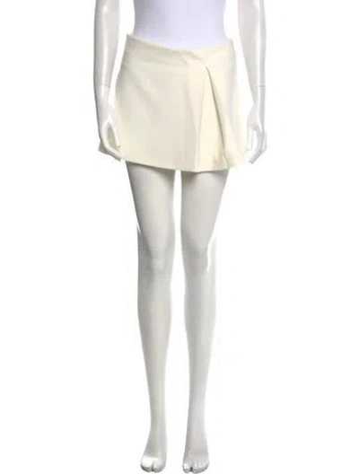 Pre-owned Maximilian Pleated Accents Mini Skirt In Neutral