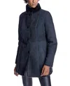 Maximilian Shearling Jacket With Stand Collar In Black/brown