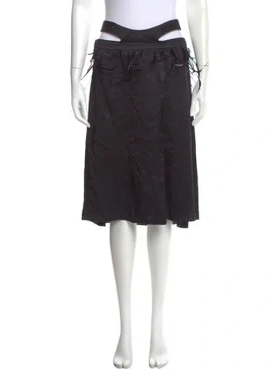 Pre-owned Maximilian Silk Knee-length Skirt In Black