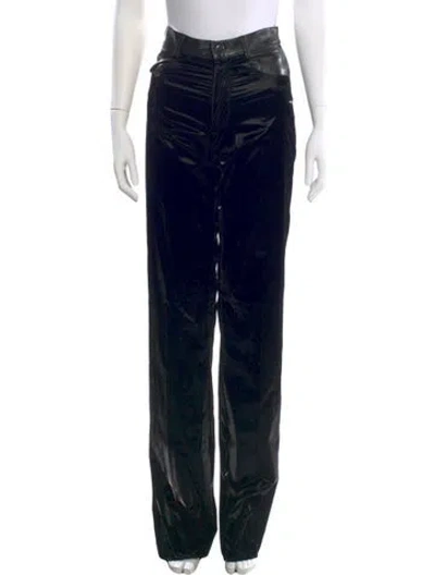 Pre-owned Maximilian Straight Leg Pants In Black