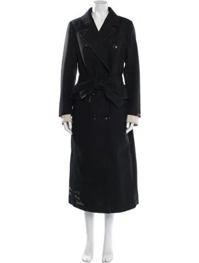 Pre-owned Maximilian Trench Coat In Black
