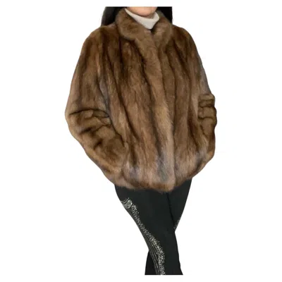Pre-owned Maximilian ~unused  Russian Sable Fur Coat Silver Tip 12400$ ~no Duties In Brown
