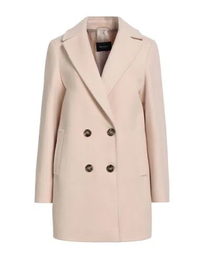 Maximilian Woman Coat Light Pink Size 8 Wool, Polyamide, Cashmere