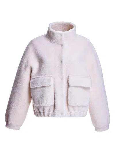 Maximilian Women's Cropped Lambswool Jacket In Pink