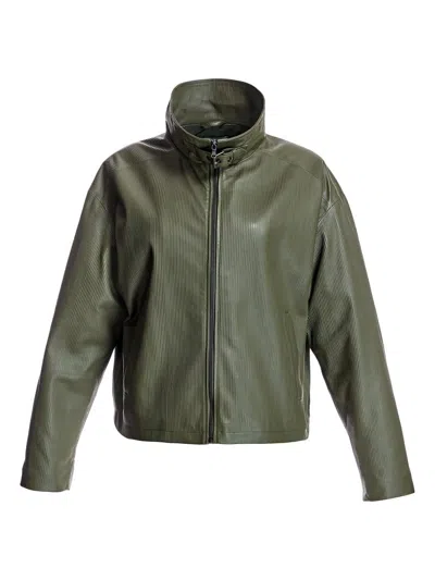 Maximilian Women's  Leather Jacket In Green