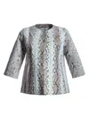 Maximilian Women's Python Jacket In Gray