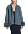 Maximilian Wool Jacket In Gray