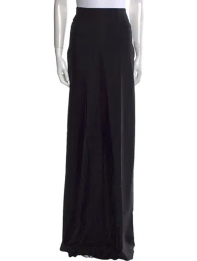 Pre-owned Maximilian Wool Long Skirt In Black