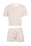 Maxims Baby Store Cocoa Stripes Terry Set In Multi