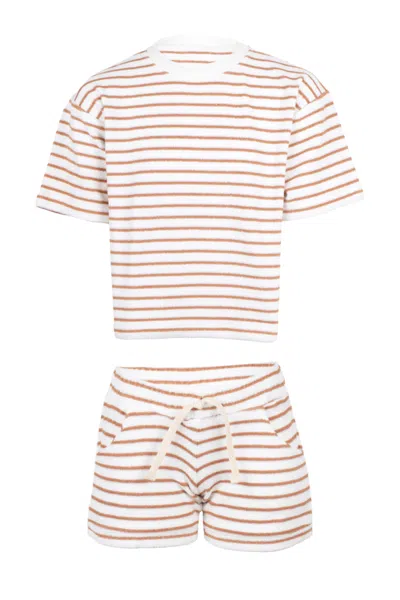 MAXIMS BABY STORE COCOA STRIPES TERRY SET