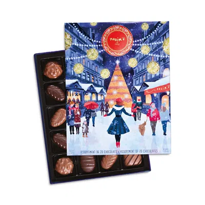 Maxim's De Paris 20 Piece Christmas Chocolate Assortment In Tin Box In Multi
