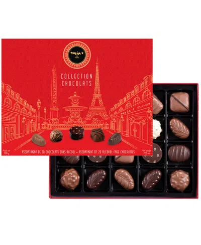Maxim's De Paris Cardboard Chocolate Assortment, 20 Pieces In Red