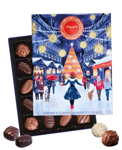 Maxim's De Paris Christmas Chocolate Assortment Tin Gift Box, 20 Piece In No Color