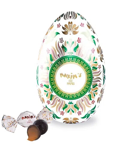 Maxim's De Paris White Egg Tin Dark Chocolate Gift, 2.8 oz In No Color