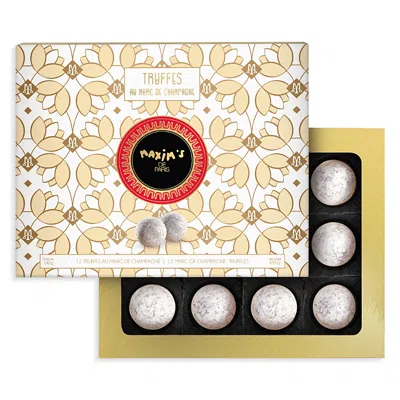 Maxim's De Paris Champagne Chocolate Truffles Gift Box, 12 Pieces In Multi