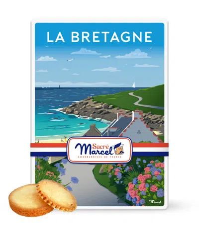 Maxim's De Paris Sacre Marcel Brittany Coast Tin With Brenton Butter Shortbreads, 5.2oz In Multi