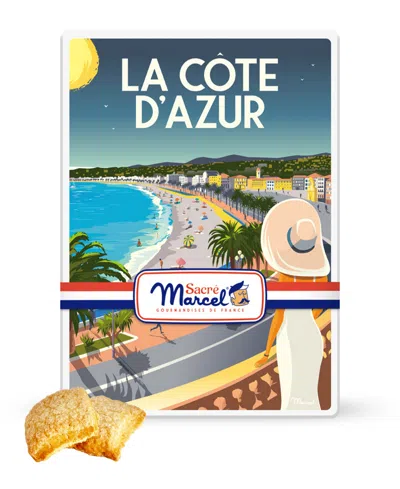 Maxim's De Paris Sacre Marcel Cote D'azur Tin With Lemon Cookies, 3.5oz In Multi