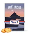 Maxim's De Paris Sacre Marcel Mont Saint-michel Tin With French Apple Shortbreads, 3.5oz In Multi