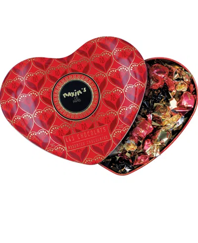 Maxim's De Paris Valentine's Day Large Tin Heart Assorted Nougat Chocolate Bonbons, 6.3 oz In No Color