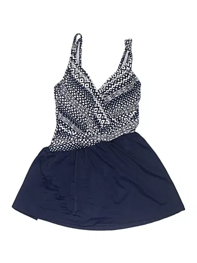 Pre-owned Maxine Of Hollywood One Piece Swimsuit In Blue