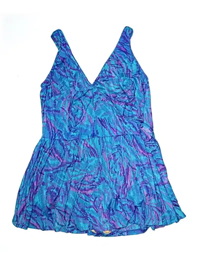 Pre-owned Maxine Of Hollywood One Piece Swimsuit In Blue