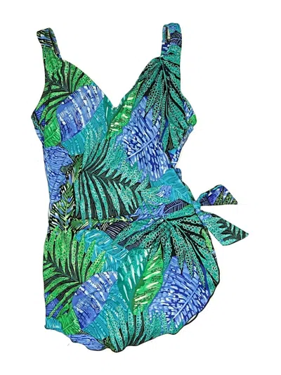 Pre-owned Maxine Of Hollywood One Piece Swimsuit In Green